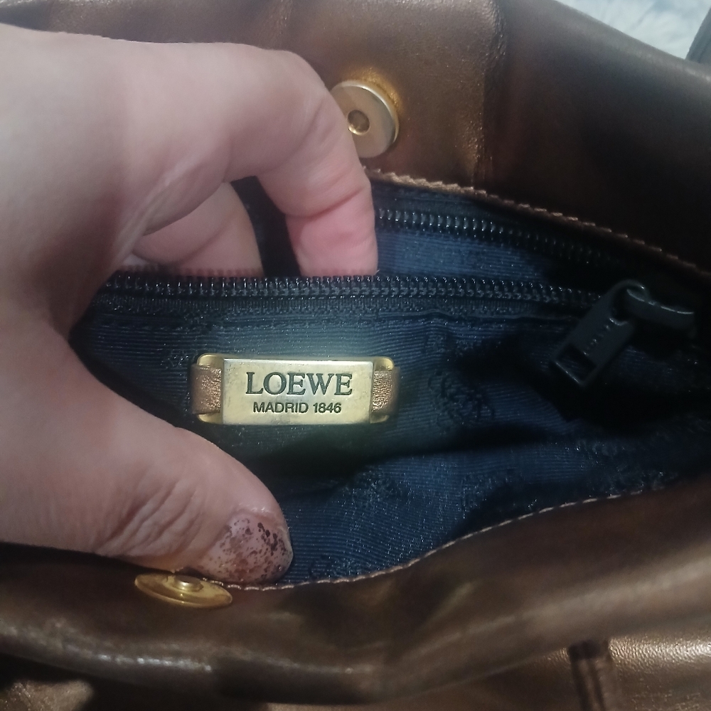Loewe Metallic Brown Leather Tote - Picture 4 of 4